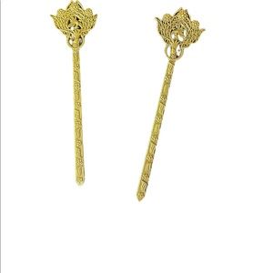 HAIR STICK SET.   BL/JEW